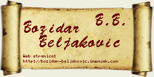 Božidar Beljaković vizit kartica